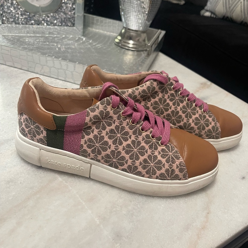 Kate Spade ♠️ Flower Jacquard Keswick Sneakers ... - Picture 5 of 12